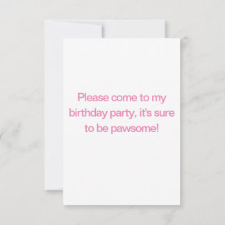 Cute Siberian Husky Invitation d'anniversaire