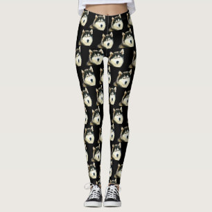 Cute Siberian Husky Leggings
