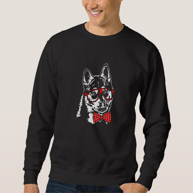 Cute Siberian Husky mom sled dog Sweatshirt (Vorderseite)