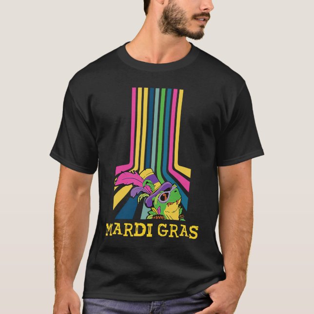 Cute Silly Mardi Gras Frog T-Shirt (Vorderseite)