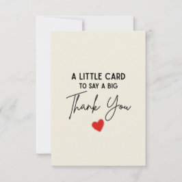 Cute Simple A Little Card To Say A Big Thank You Dankeskarte