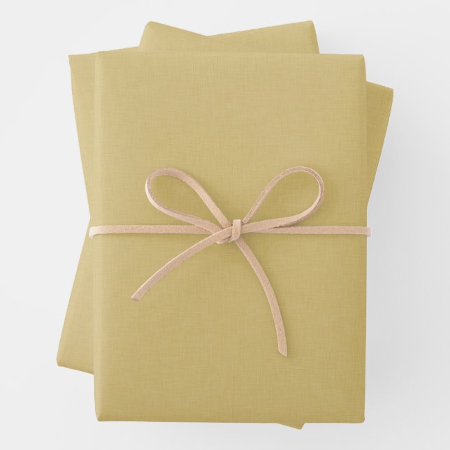 Cute simple butter yellow chambray effect geschenkpapier set (Beispiel)