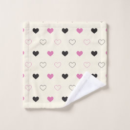Cute Simple Heart Pattern Badhandtuch Set