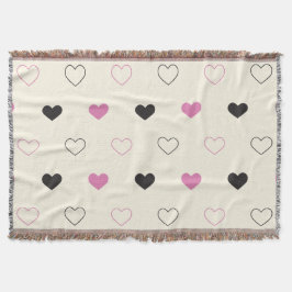 Cute Simple Heart Pattern Decke