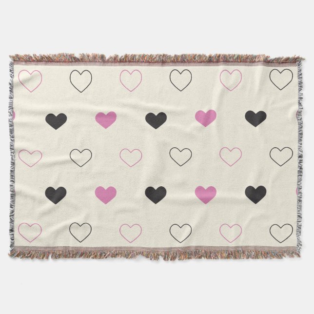 Cute Simple Heart Pattern Decke (Vorderseite)