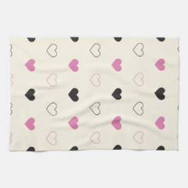 Cute Simple Heart Pattern Geschirrtuch