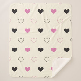 Cute Simple Heart Pattern Sherpadecke