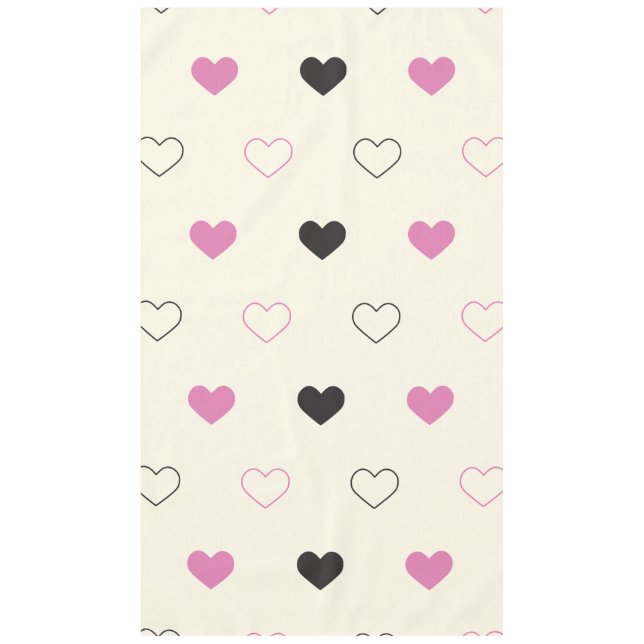 Cute Simple Heart Pattern Tischdecke (Vorderseite)