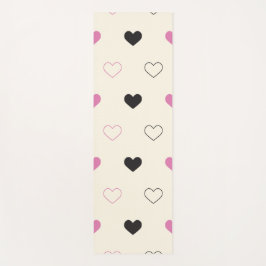 Cute Simple Heart Pattern Yogamatte