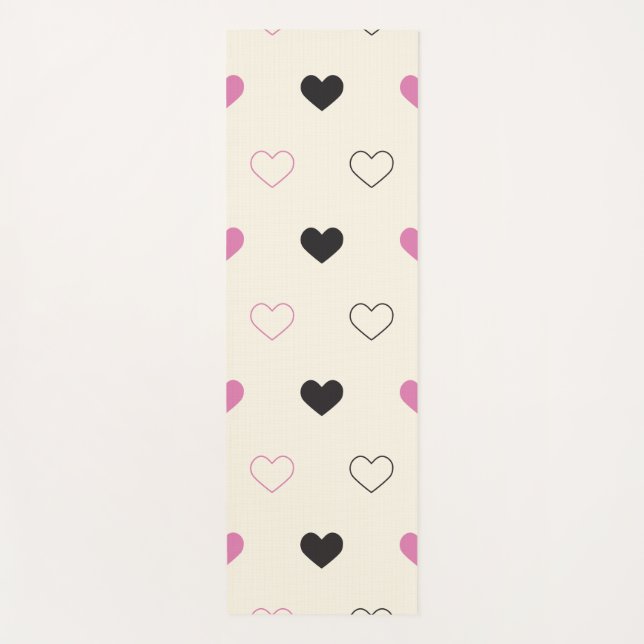 Cute Simple Heart Pattern Yogamatte (Vorderseite)