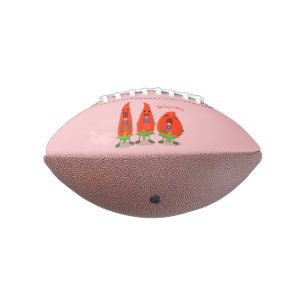 Cute singing chilli peppers cartoon illustration football