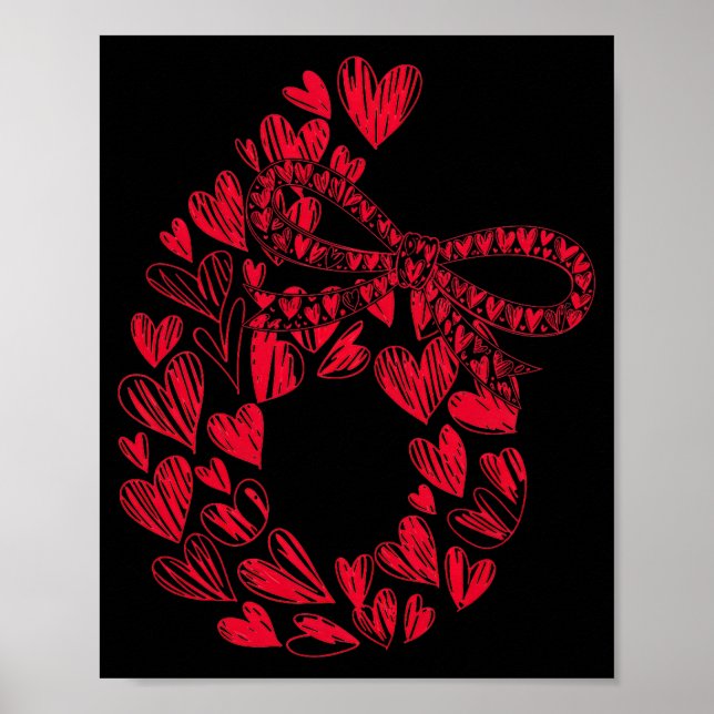 Cute Six Seven Love 67 Hearts Couple Number 6 Comf Poster (Vorne)