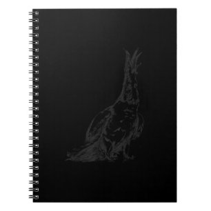 Cute Sketch Bird Tropical Jungle Macaw Parrot Cost Notizblock