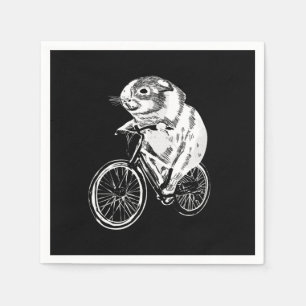 Cute Sketch Guinea Pig Bicycle Cute Pet Lover Serviette