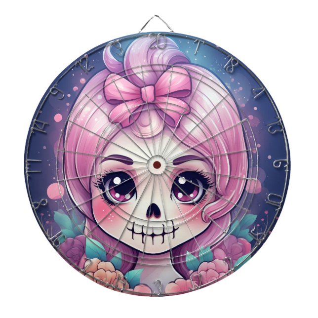 Cute Skull Dartboard Dartscheibe (vorne)