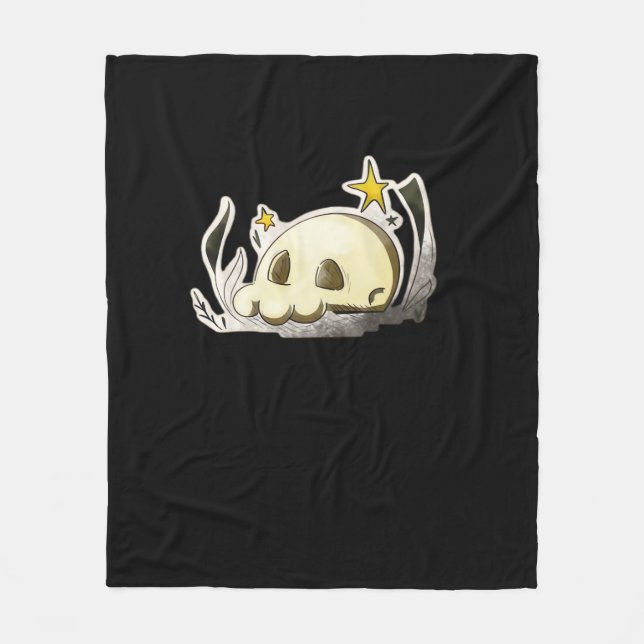Cute Skull Oversized Fleecedecke (Vorderseite)