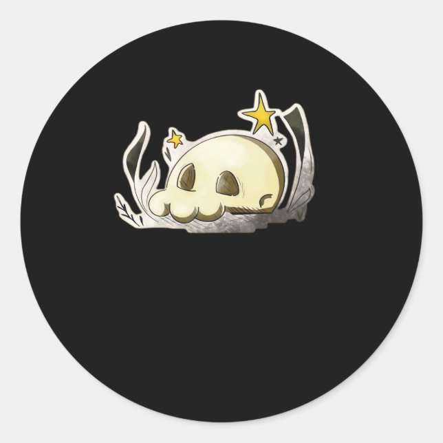 Cute Skull Oversized Runder Aufkleber (Vorderseite)