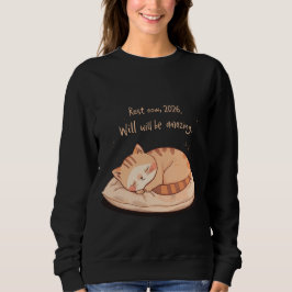 Cute Sleeping Cat Shirt – Relaxing New Year Gift 
