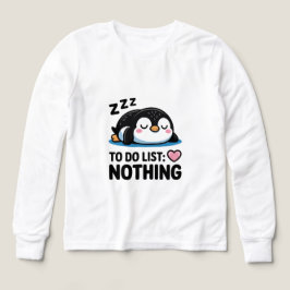 cute sleeping penguin, to do list nothing