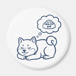 Cute Sleeping Shiba Inu Dog Fridge Magnet