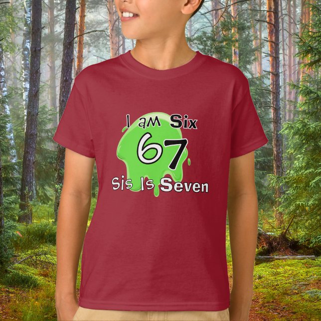 Cute Slime Green 6 7 Personalize  Kids T-Shirt (Von Creator hochgeladen)