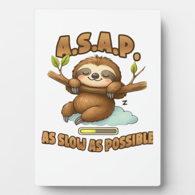 Cute Sloth ASAP � As Slow As Possible Classic T-Sh Fotoplatte (Vorderseite)