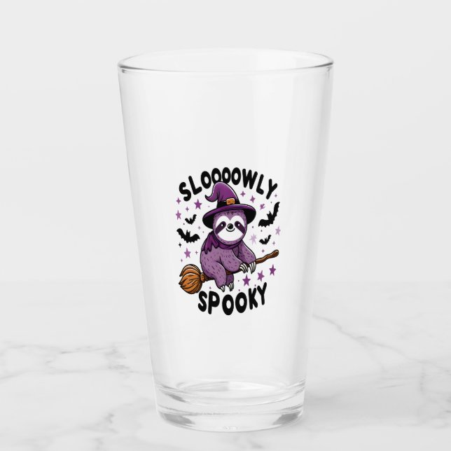 Cute Sloth Happy Halloween (2) Glas (Vorderseite)