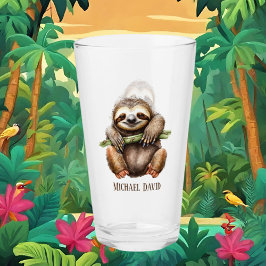 Cute sloth lovers add name glas