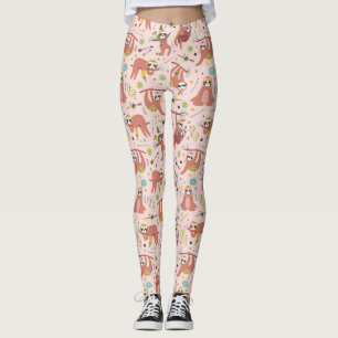 Cute Sloth Motif Leggings