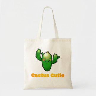 Cute Smiling Cactus Illustration Tragetasche
