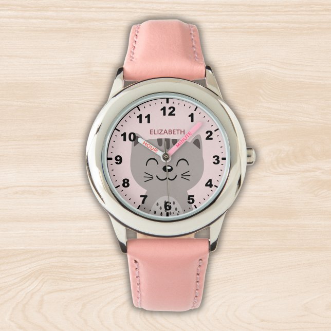 Cute smiling Cat for Girl Armbanduhr (Von Creator hochgeladen)