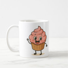 Cute Smiling Cupcake Mug Kaffeetasse