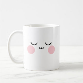 Cute Smiling Face Mug  Modern Aesthetic Kaffeetasse