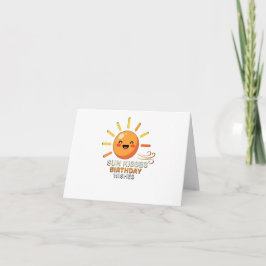 Cute Smiling Sun Birthday Thank You Card - Sun Kis Dankeskarte