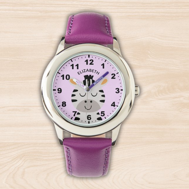 Cute smiling zebra for Girl Armbanduhr (Von Creator hochgeladen)