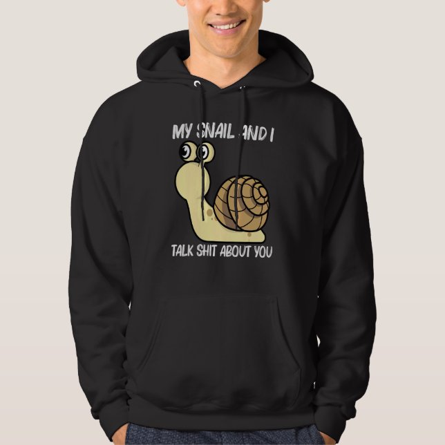 Cute Snail For Men Women Land Sea Freshwater Snail Hoodie (Vorderseite)