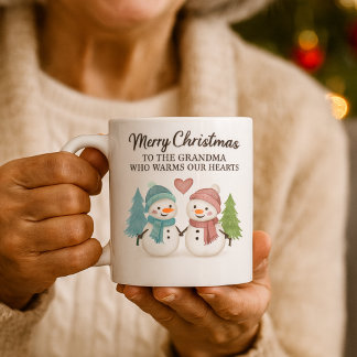 Cute Snowman Christmas Mug for Grandma - Gift
