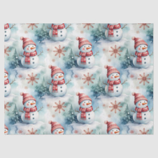 Cute Snowman Christmas  Seidenpapier