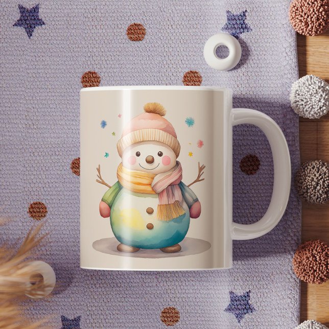 Cute Snowman Let It Snow Kaffeetasse (Von Creator hochgeladen)
