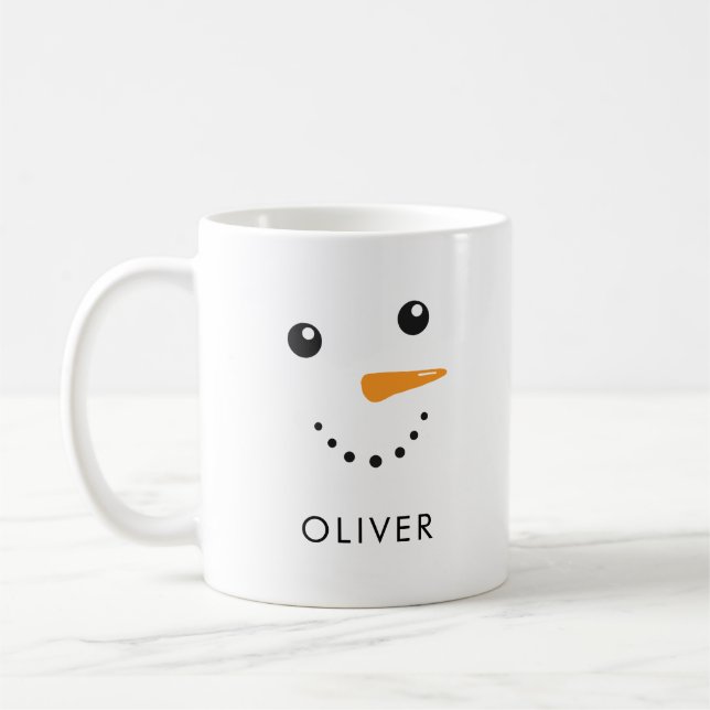 Cute Snowman Visage Classique Mug (Gauche)