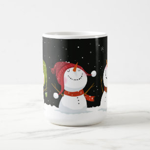 Cute Snowmen Café Mug