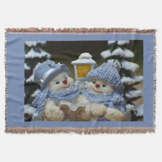 Cute Snowmen Couverture de Noël Jeter