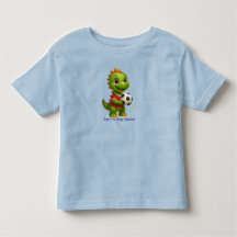 Cute Soccer Dino Shirt for Kids