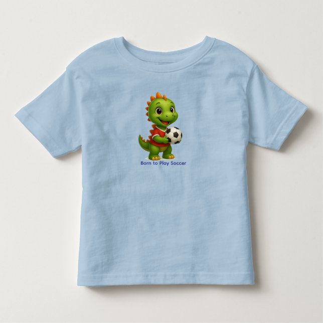 Cute Soccer Dino Shirt for Kids (Vorderseite)