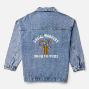 Cute Social Work Quote Jeansjacke