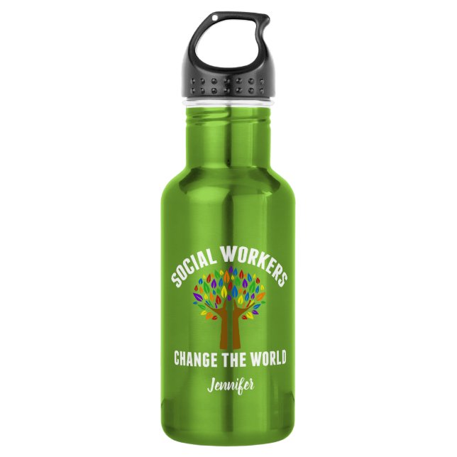 Cute Social Work Quote Trinkflasche (Vorderseite)