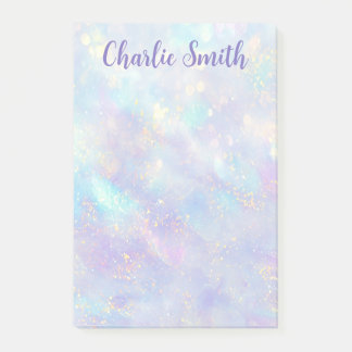 Cute soft pastel background script name post-it klebezettel