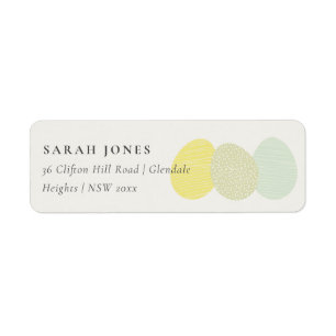 CUTE SOFT SUBTLE PASTEL EASTER EGGS ADDRESS