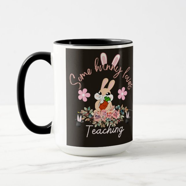 Cute some bunny loves teaching mug (Gauche)