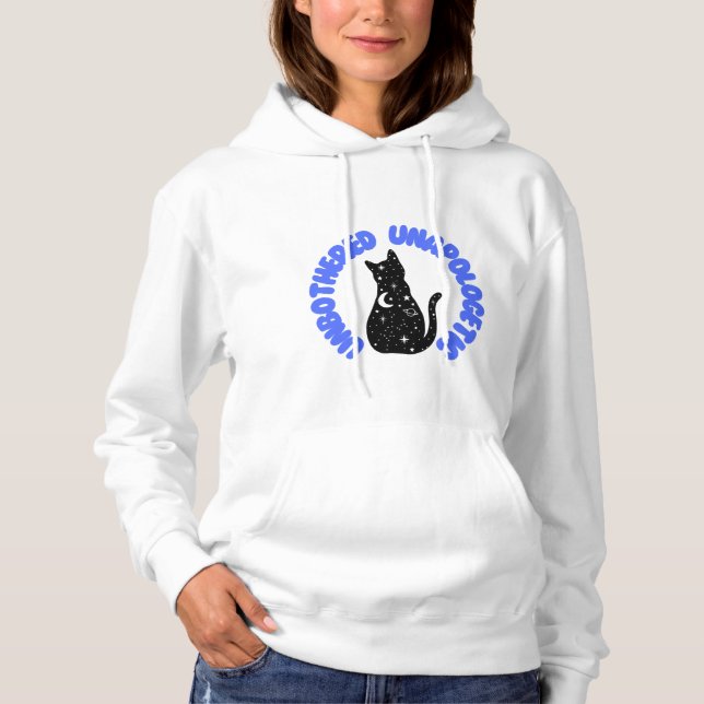 Cute Space Cat Sweatshirt - Funny Cosmic Attitude  (Vorderseite)